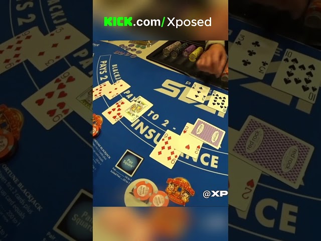 XPOSED MASSIVE $40K DOUBLE DOWN AND SPLITS ACTION IN VEGAS!! #xposed #blackjack #gambling #shorts