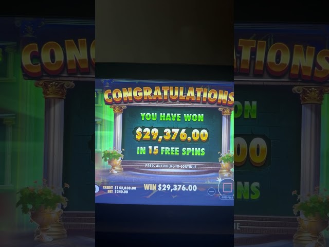 15 free spins won $29,000 on a slot machine #slot #jackpot #casino #bigwin #slotmachine