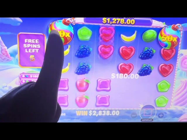 Bet $120 on a slot machine sweet bonanza and win $132,360