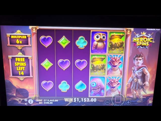 Bet $240 Win $29,376 on a slot machine – heroic spins win