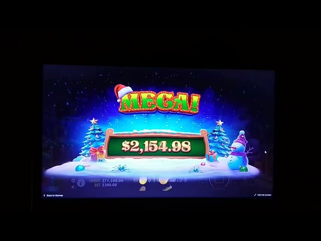 Big win $16, 512 a slot machine Santa’s xmas rush