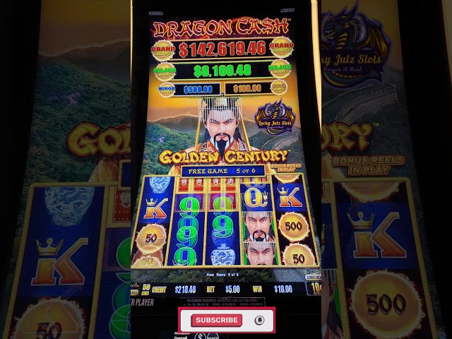 Dragon Link Golden Century BONUSES SHOCKED Me! #slot #casino #wendover