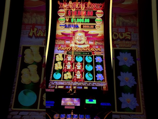 Maxed out Major and Grand on Dragon Link Slot Machine Bonus feature #slot #gambling #casino