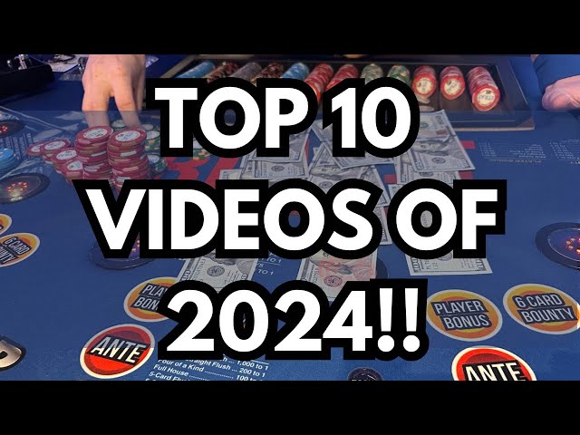 OUR TOP 3 CARD POKER VIDEOS OF 2024! STRAIGHT FLUSHES, QUADS, PROGRESSIVE WIN!