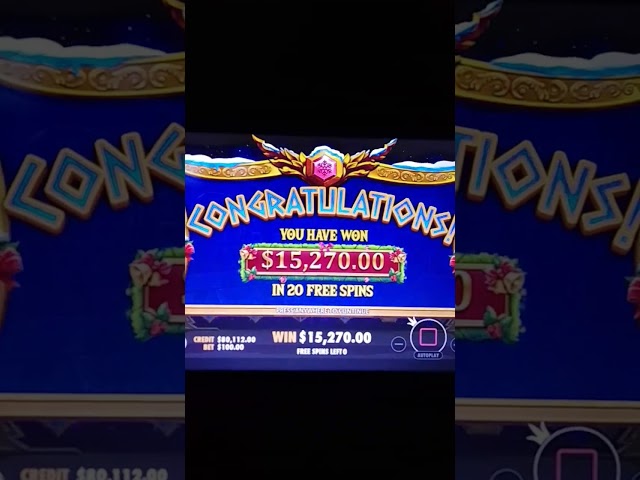 Spin $100 and win $15,270 on a slot machine