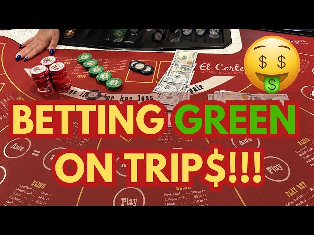 ULTIMATE TEXAS HOLD ‘EM in LAS VEGAS! BETTING GREEN ON TRIPS!!!