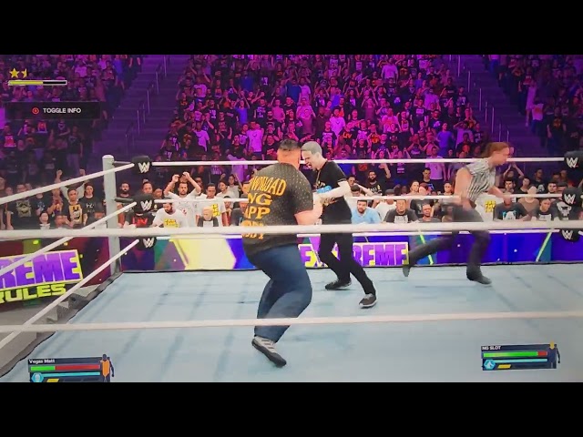 Vegas Matt vs NG slot fight wwe 2k24 extreme rules match