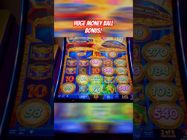 High Stakes Money Ball Jackpot! #slot #casino #slotmachine