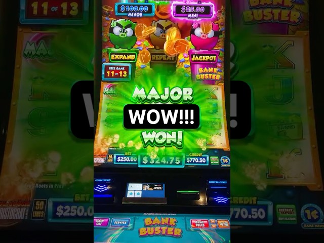 MAJOR Win Buying A $250 Bonus On Bank Buster #slots #casino #gambling #slot