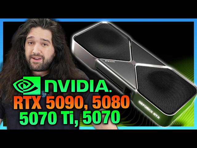 NVIDIA RTX 5090 at 575 Watts, RTX 5080, 5070 Ti, & 5070 Specs