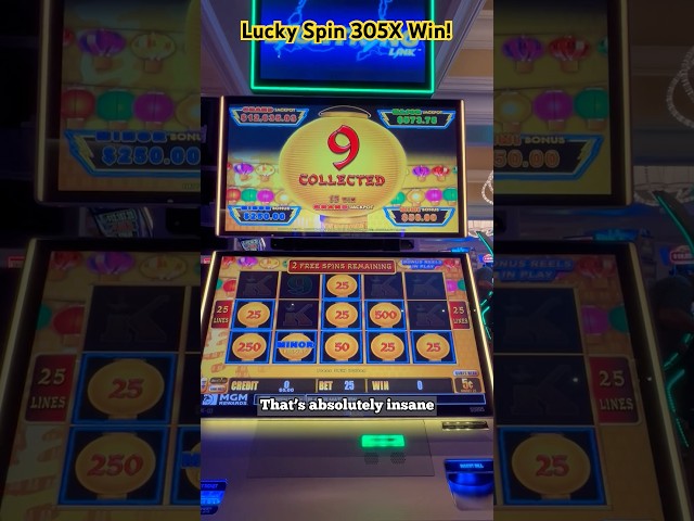 Shocking Lucky Spin WIN! #slots #shorts #casino