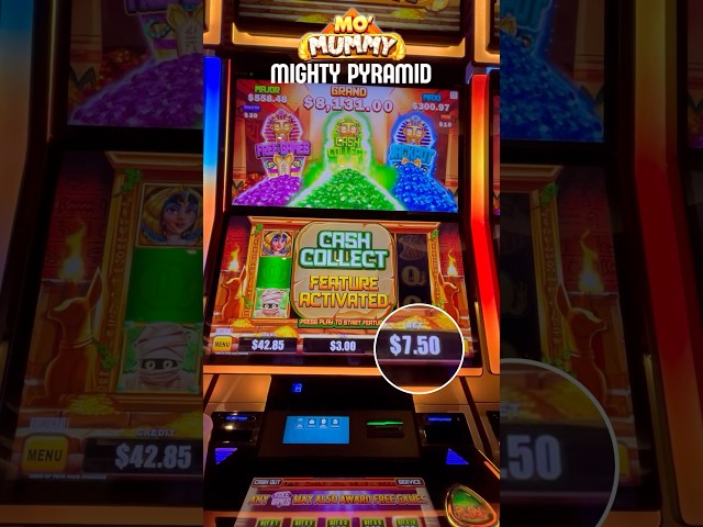 Mo Mummy Slot MAX BET Cash Collect Feature BONUS!